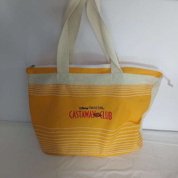 Disney Cruise Line Castaway Club Canvas yellow Tote Bag - Picture 1 of 6